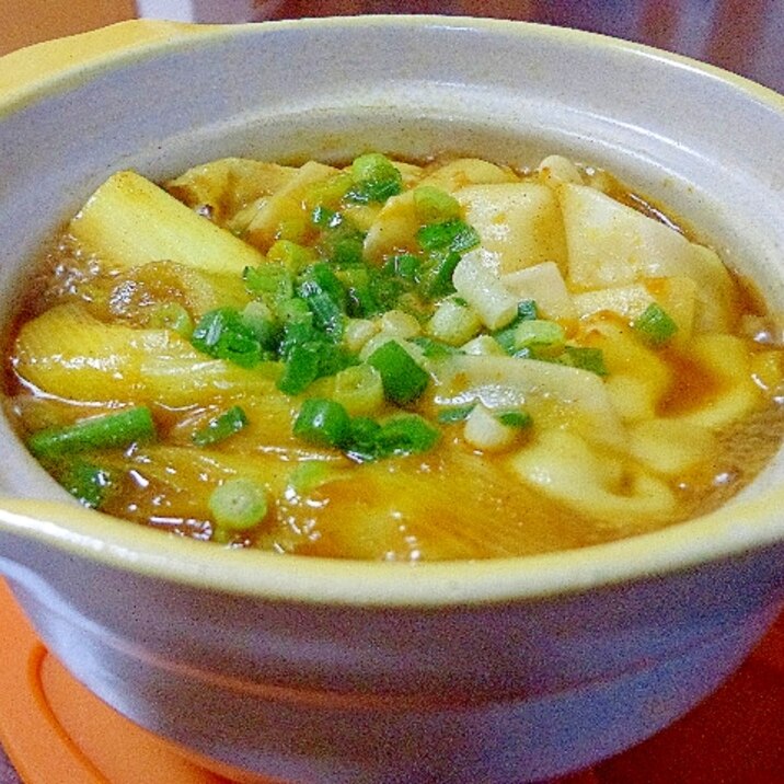 お一人様用。餃子カレー鍋♪